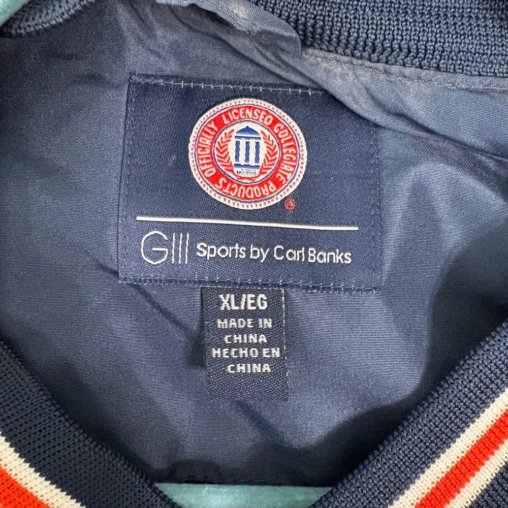 VTG 90s GIII Carl Banks University Of Auburn Tigers Pullover Jacket Mens XL NEW